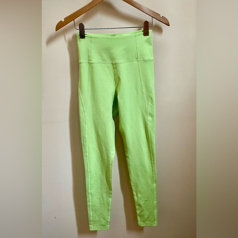 Girlfriend Collective Compressive High-Rise Leggings, S, Lime, Full Length
